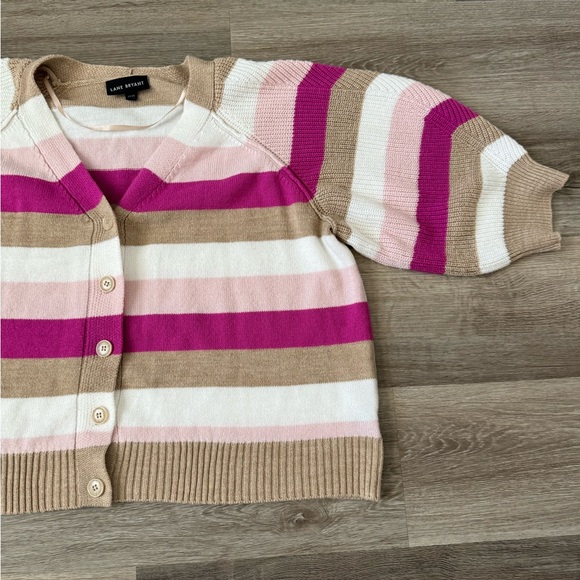 Lane Bryant striped ballon sleeve knit sweater 22/24 - Picture 3 of 10